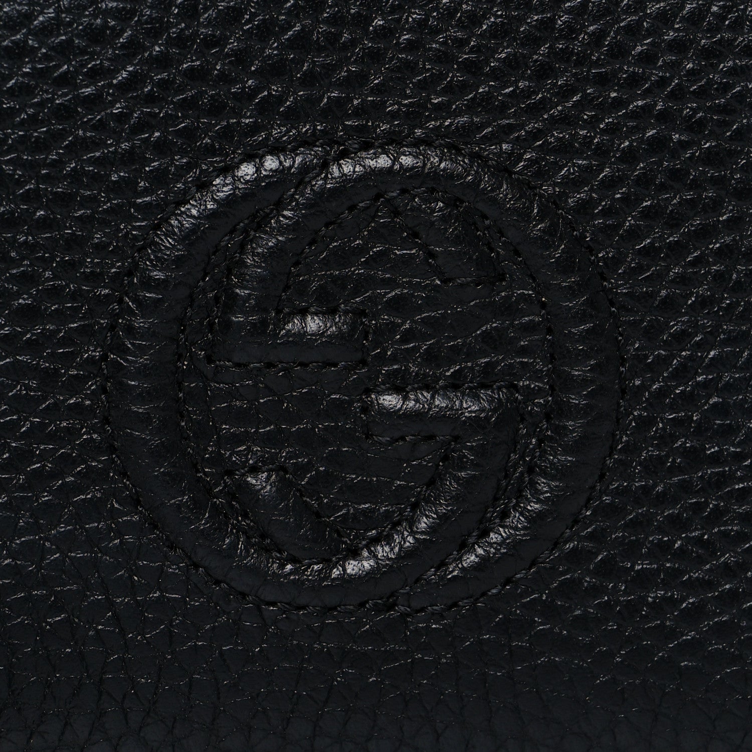 Gucci Pebbled Calfskin Small Soho Zip Around Wallet Black 7 of 7