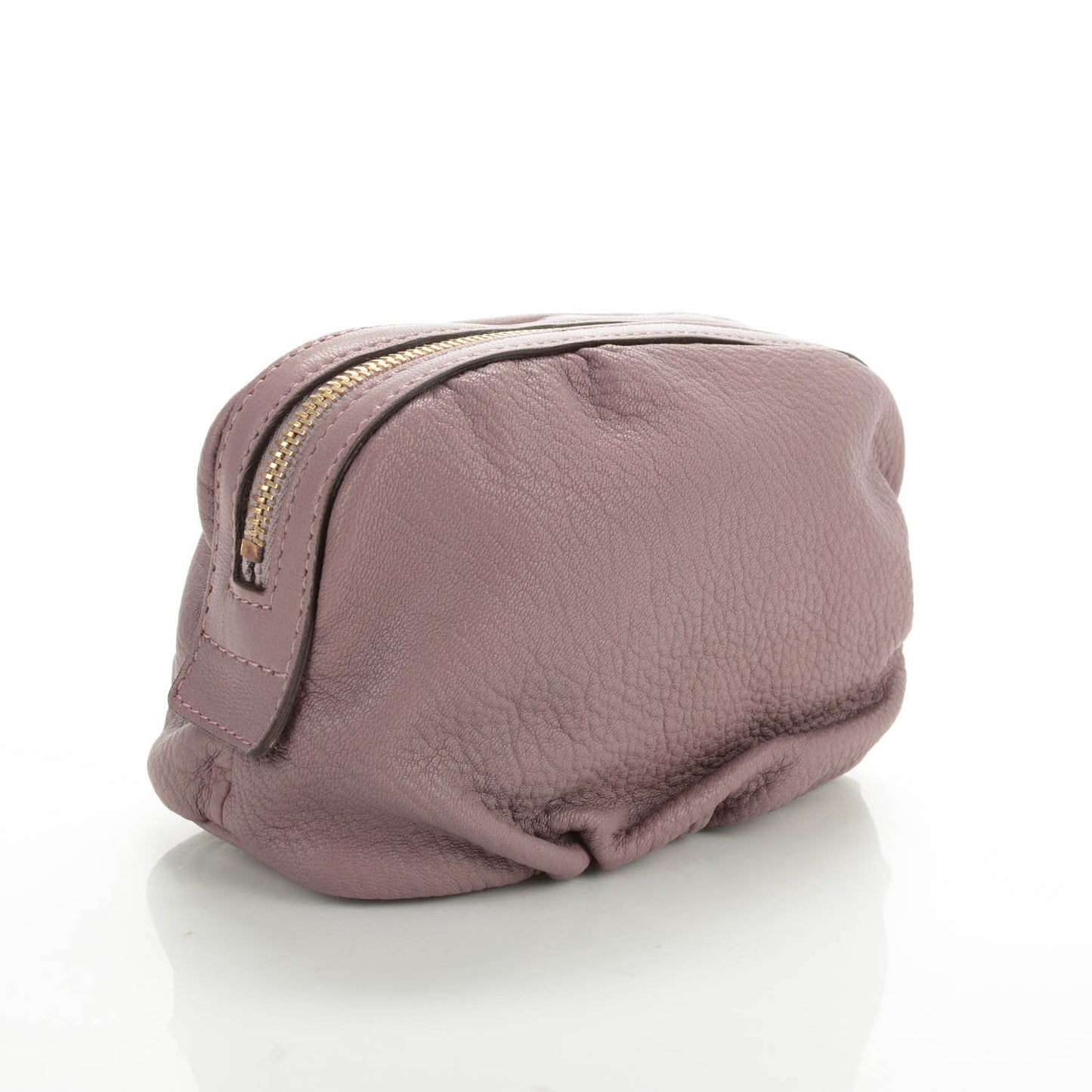 Goatskin Medium Bamboo Cosmetic Case