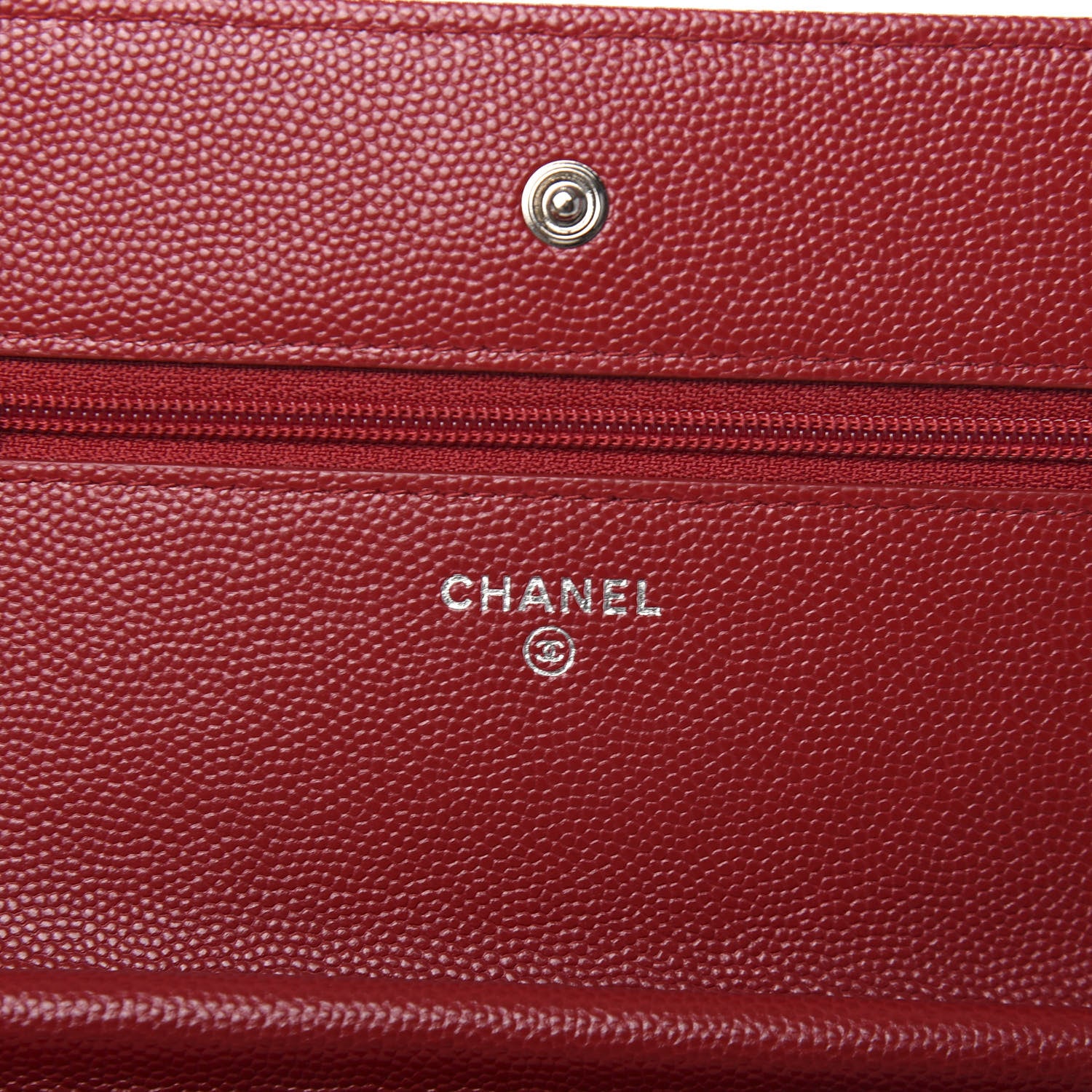 Chanel Caviar Quilted Wallet on Chain WOC Red 5 of 9