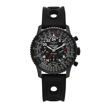 Breitling Black Steel Rubber 43mm Navitimer Cosmonaute Limited Edition Chronograph Manual Winding Watch Black MB0210B6 1 of 4