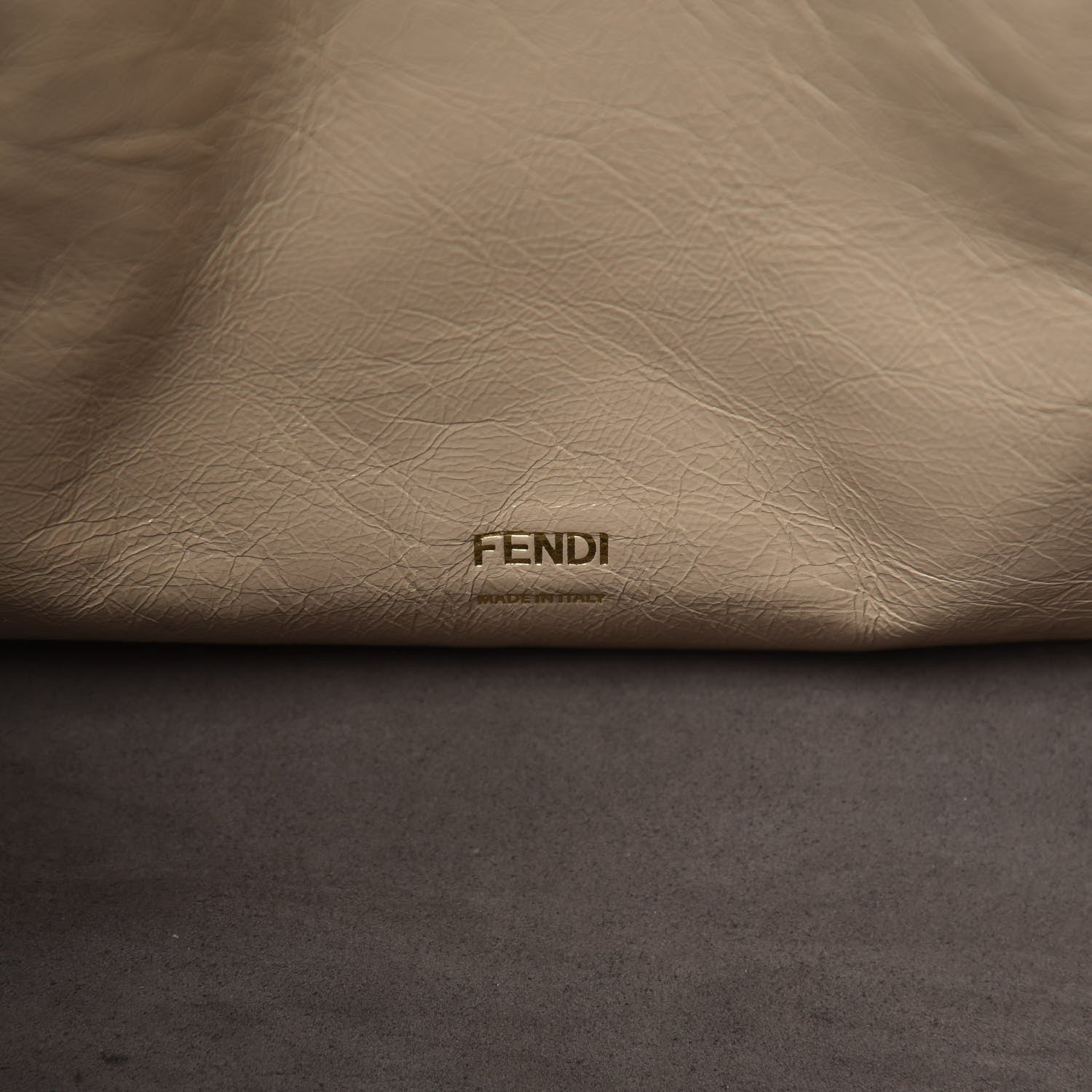 Fendi Agnello Old Shine Vitello Go Rain Large Flip Tote Amido Cocco 6 of 9