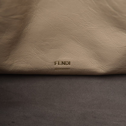 Fendi Agnello Old Shine Vitello Go Rain Large Flip Tote Amido Cocco 6 of 9
