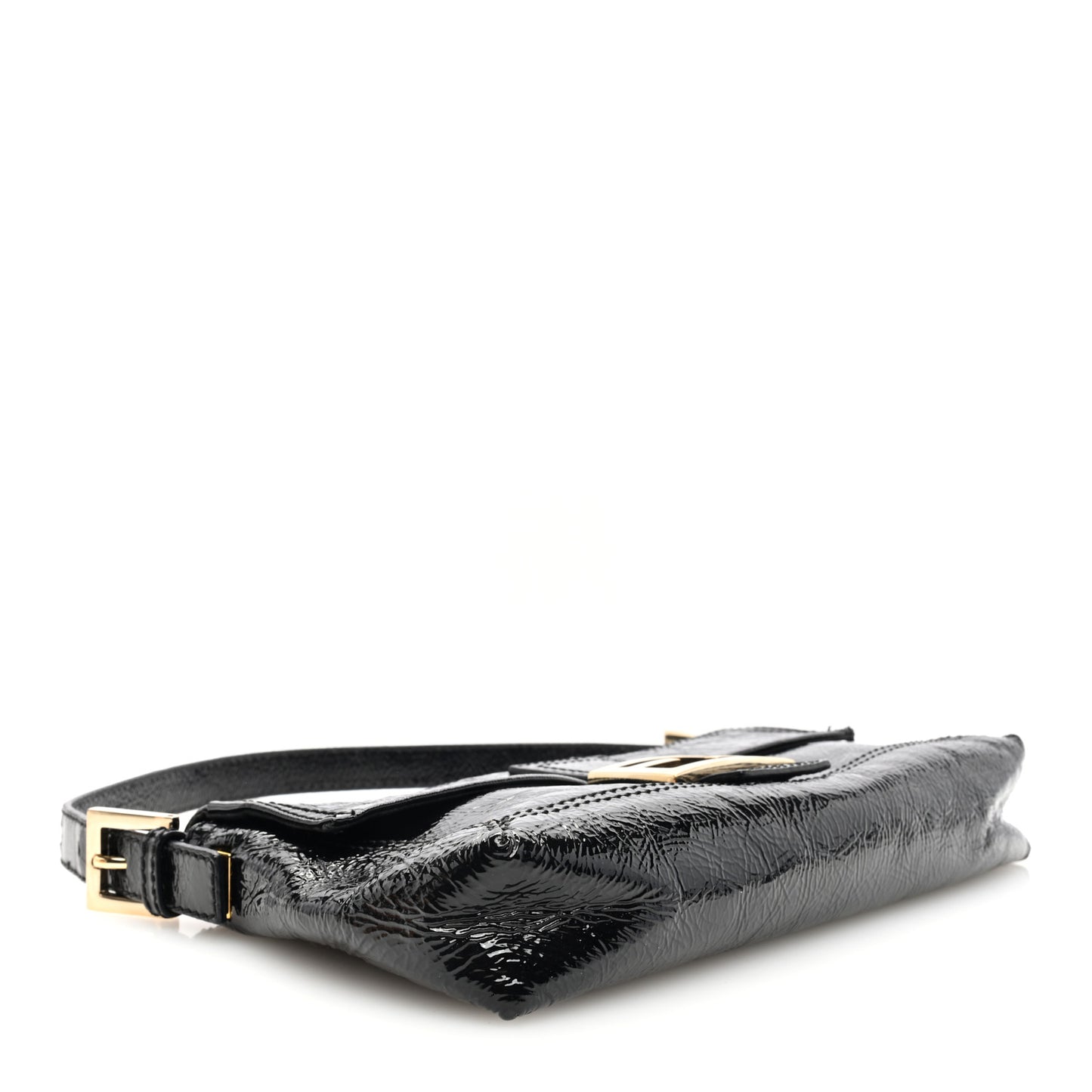 Vitello Naplak Medium Convertible Baguette Black
