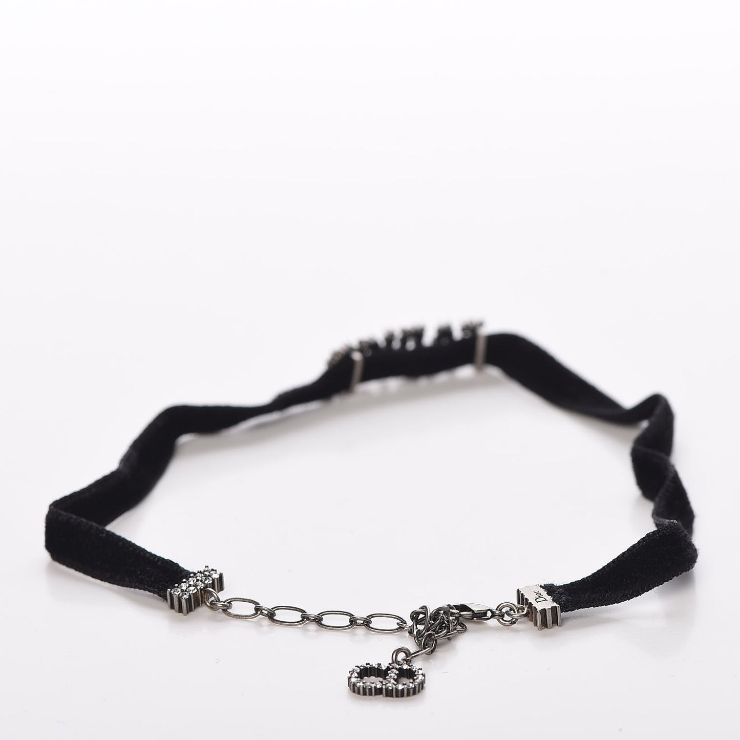 Velvet Crystal J’Adior Choker Necklace Black
