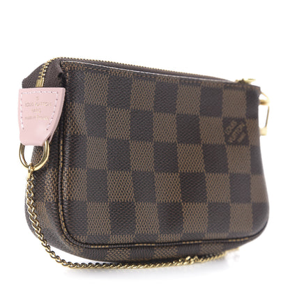 Louis Vuitton Damier Ebene 2020 Christmas Animation Big Wheel Mini Pochette Accessories Rose Ballerine 2 of 6
