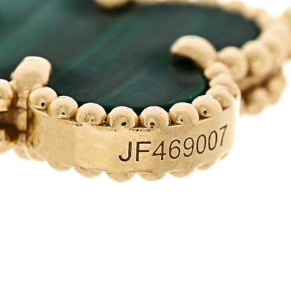 Van Cleef & Arpels 18K Yellow Gold Malachite 5 Motifs Vintage Alhambra Bracelet 5 of 7