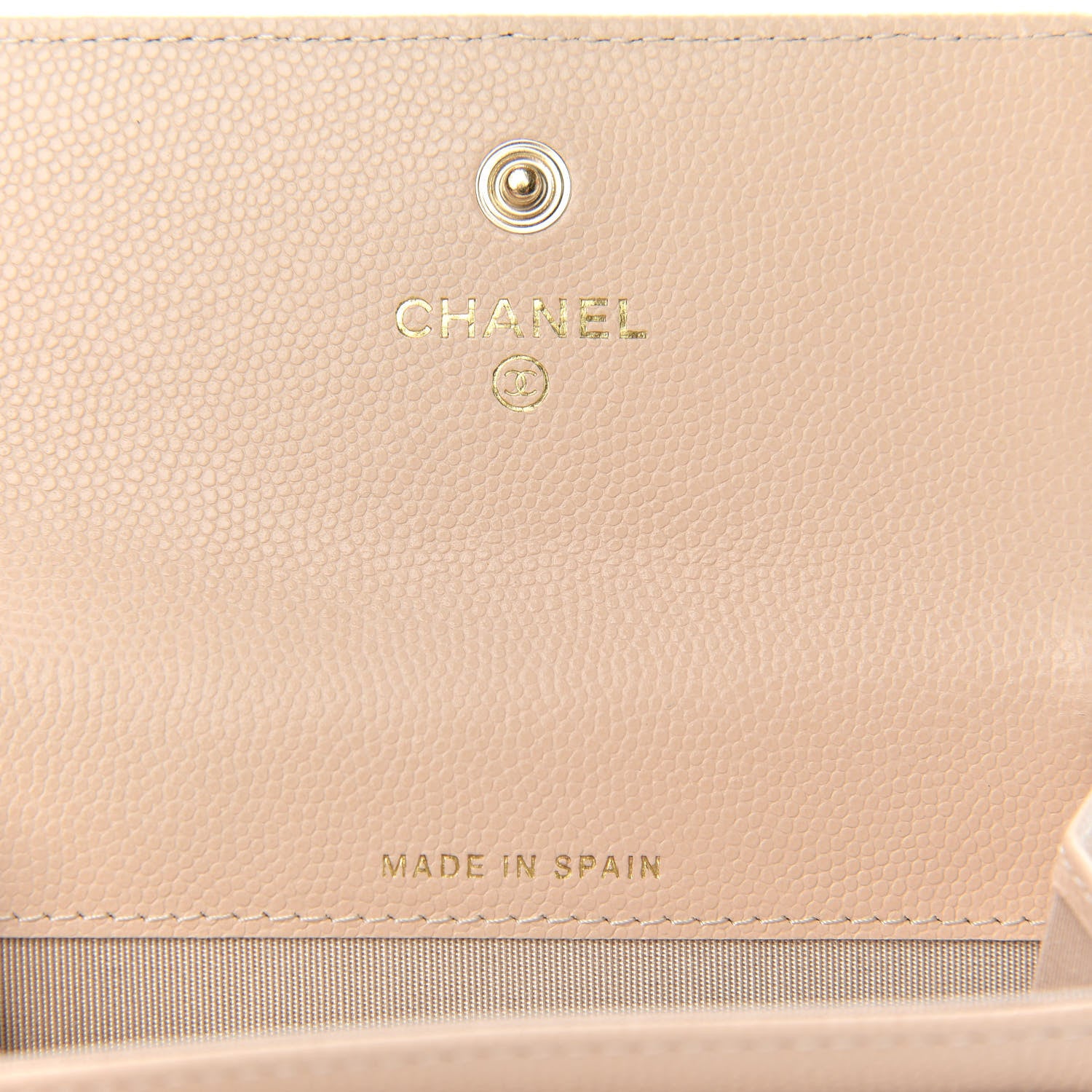 Chanel Caviar Pearl Quilted Coco Candy Flap Card Holder Beige 7 of 8