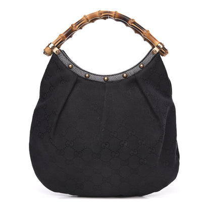 Gucci Monogram Bamboo Small Handbag Black 1 of 10