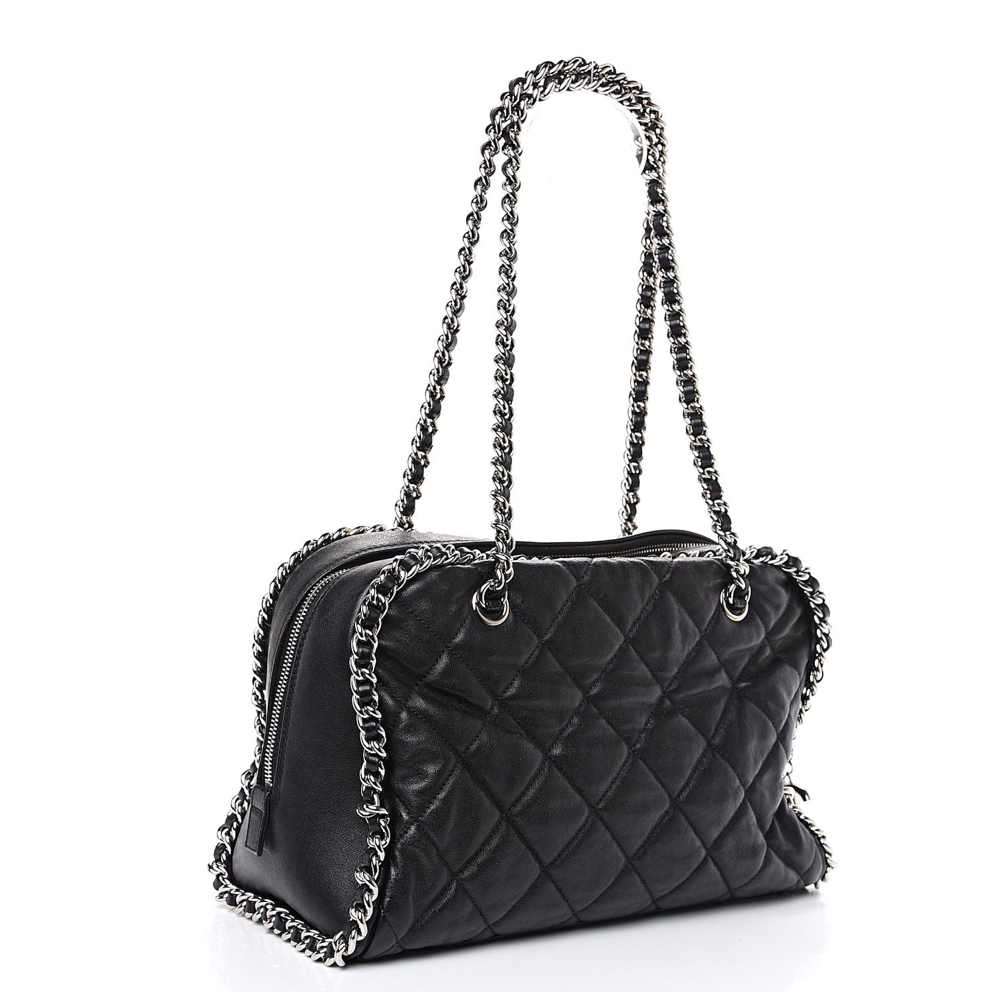 Calfskin Chain Around Bowler Black