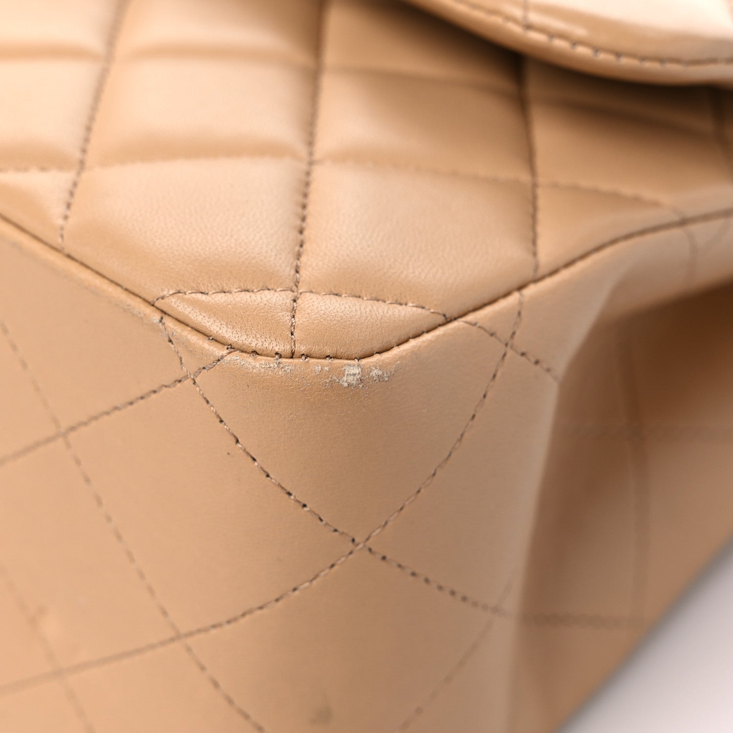 Chanel Lambskin Quilted Jumbo Double Flap Beige Clair 9 of 15