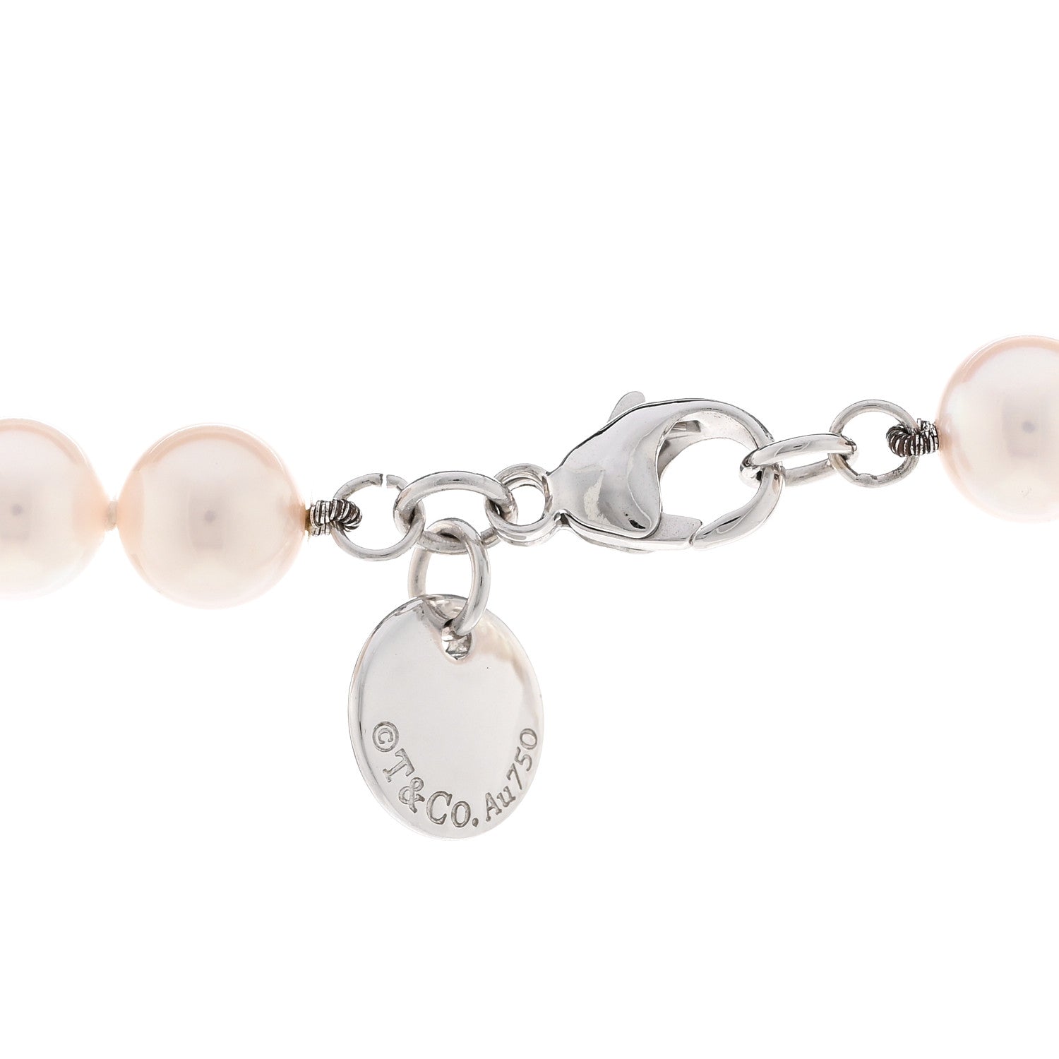Tiffany 18K White Gold Akoya Pearl 6.5-7mm Essential Necklace 4 of 5