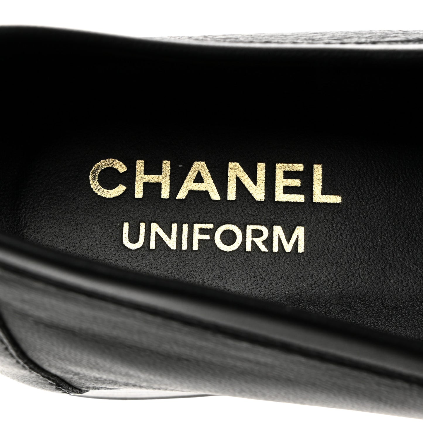 Calfskin Mens Stitched CC Loafers 42 Black