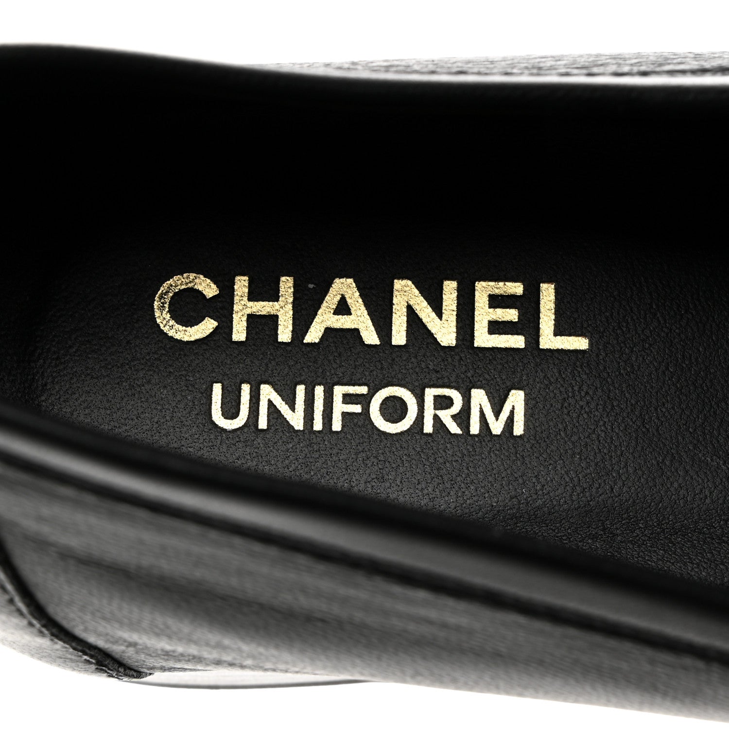 Chanel Calfskin Mens Stitched CC Loafers 42 Black 6 of 9