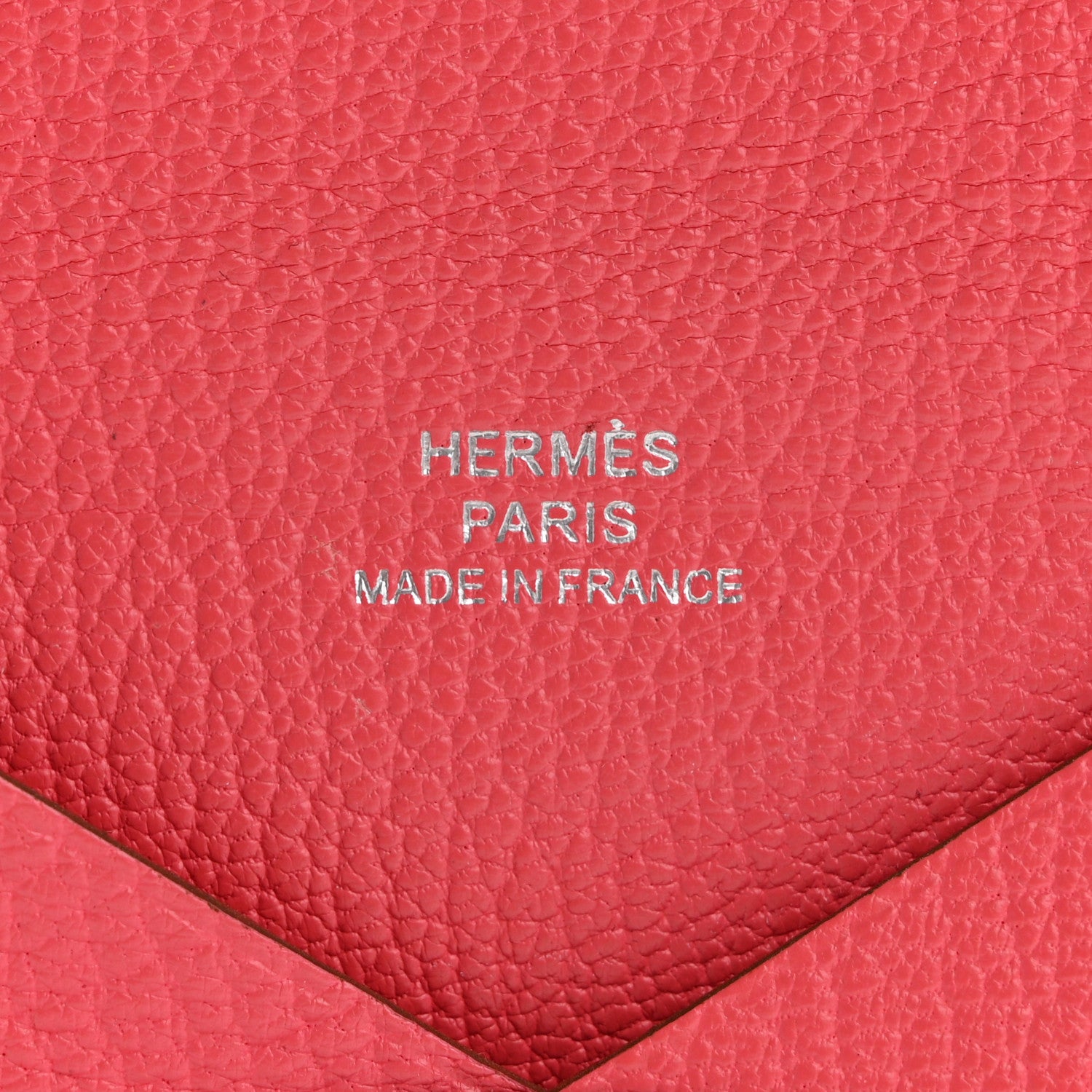 Hermes Chevre Mysore Calvi Card Case Rose Lipstick 6 of 11