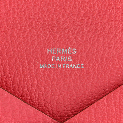 Hermes Chevre Mysore Calvi Card Case Rose Lipstick 6 of 11