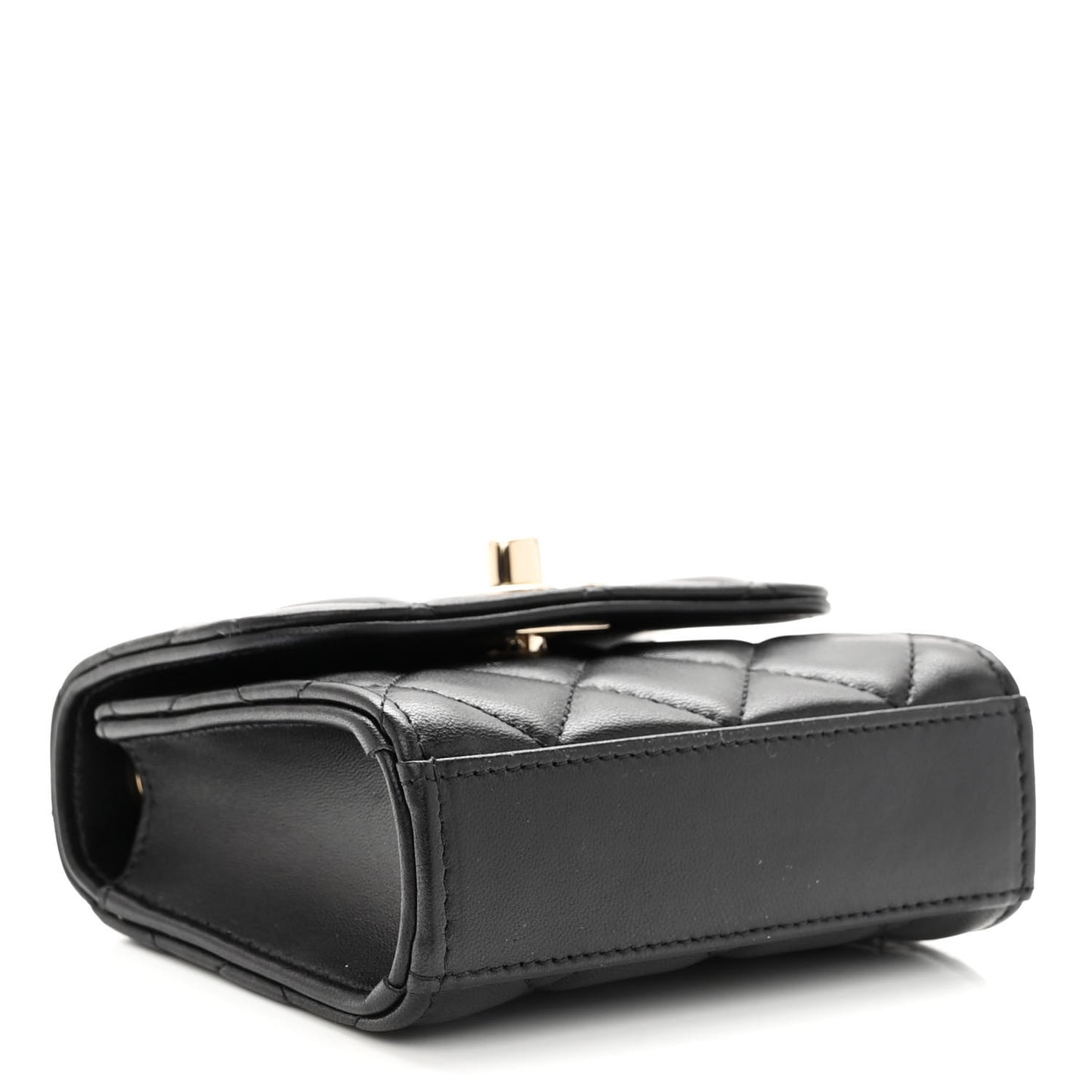 Lambskin Quilted Mini Trendy CC Chain Wallet Black