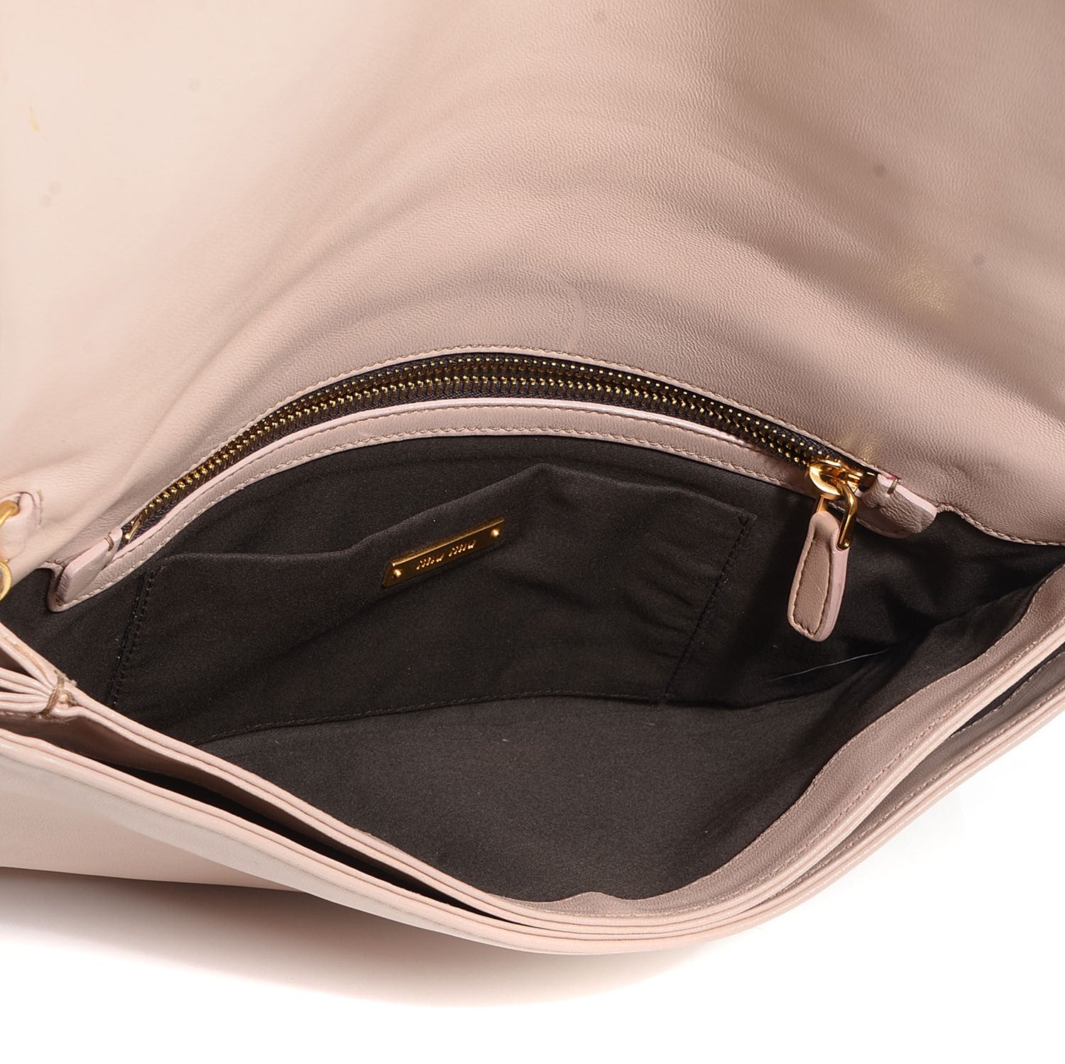 Miu Miu Nappa Matelasse Clutch Cipria 5 of 9