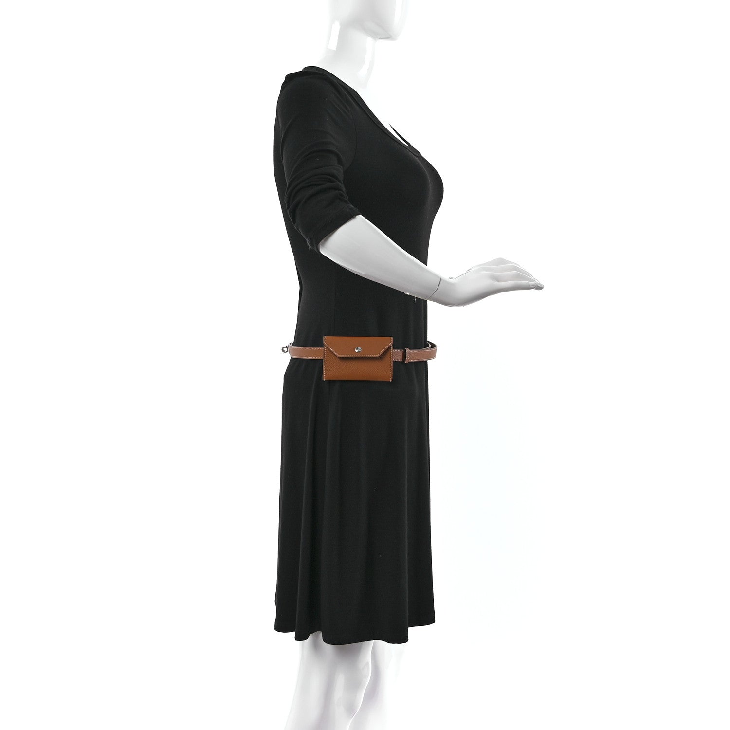 Hermes Epsom Kelly Pocket Belt Gold 2 of 7
