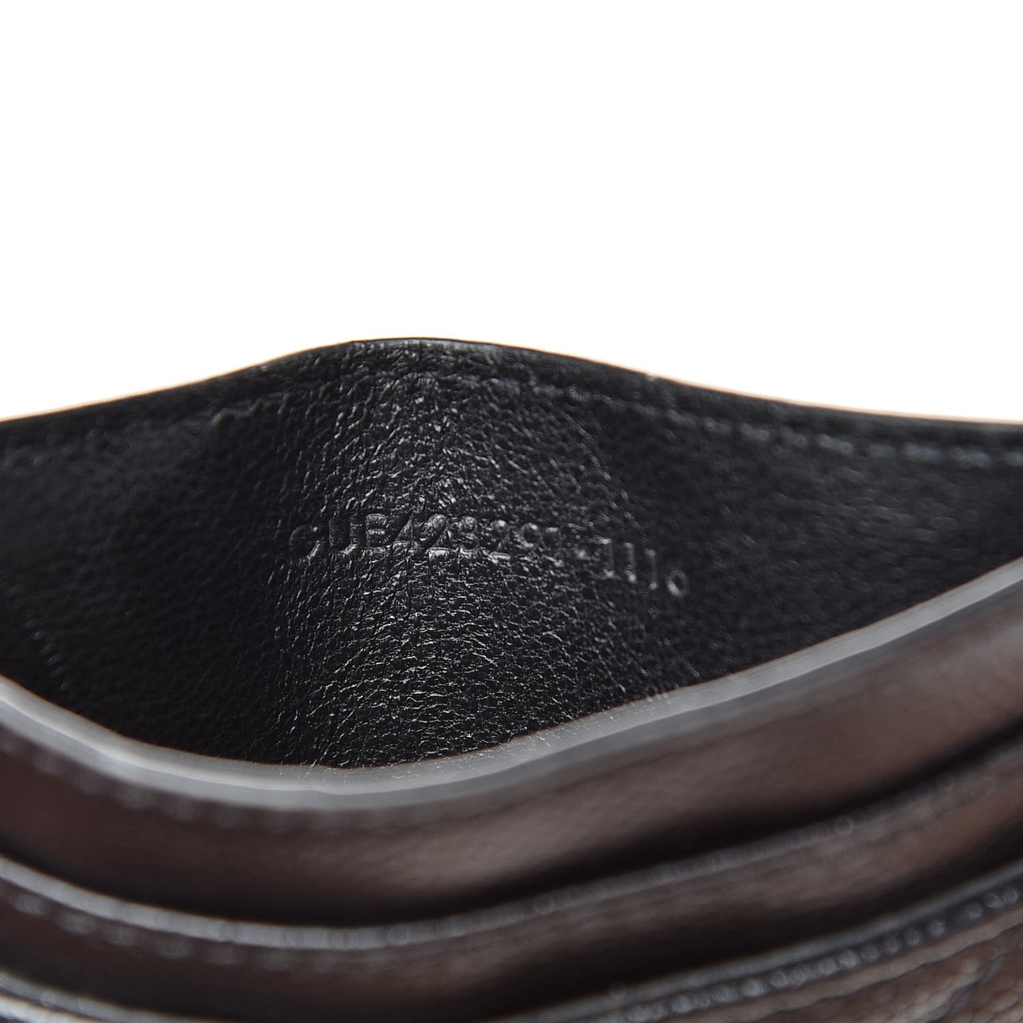 Grain De Poudre Matelasse Chevron Monogram Credit Card Case Black