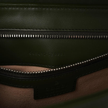 Gucci Calfskin Matelasse Aria Small GG Marmont Shoulder Bag Military Wood 10 of 11