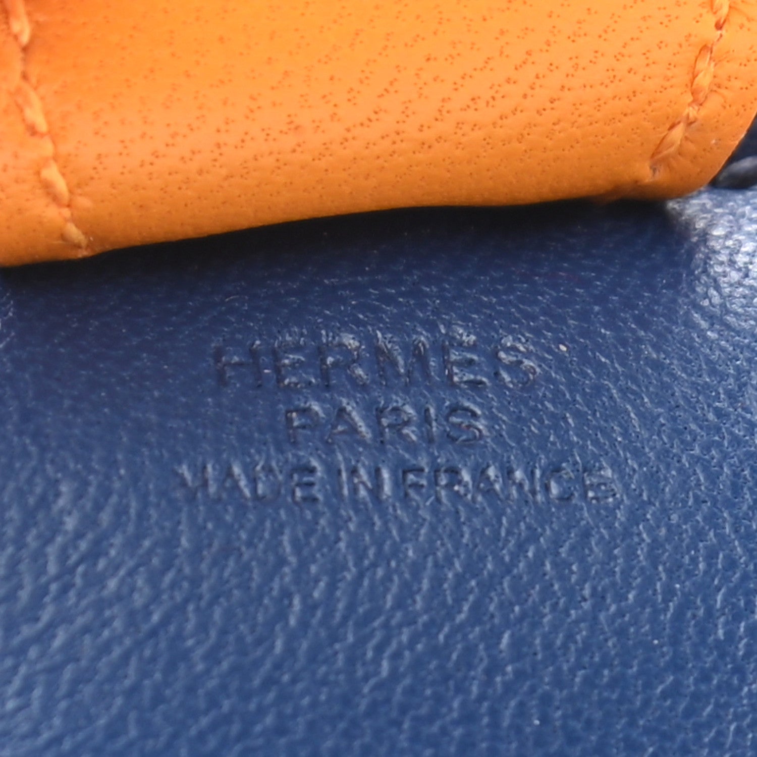 Hermes Milo Lambskin Grigri Rodeo Horse Bag Charm PM Bleu Saphir Naturel Bouton D'Or 3 of 3