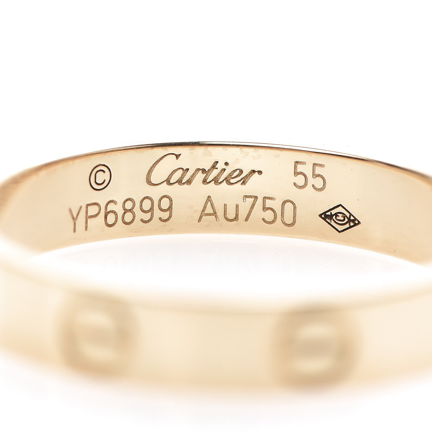 Cartier 18K Yellow Gold 3.5mm LOVE Wedding Band Ring 55 7.25 4 of 4