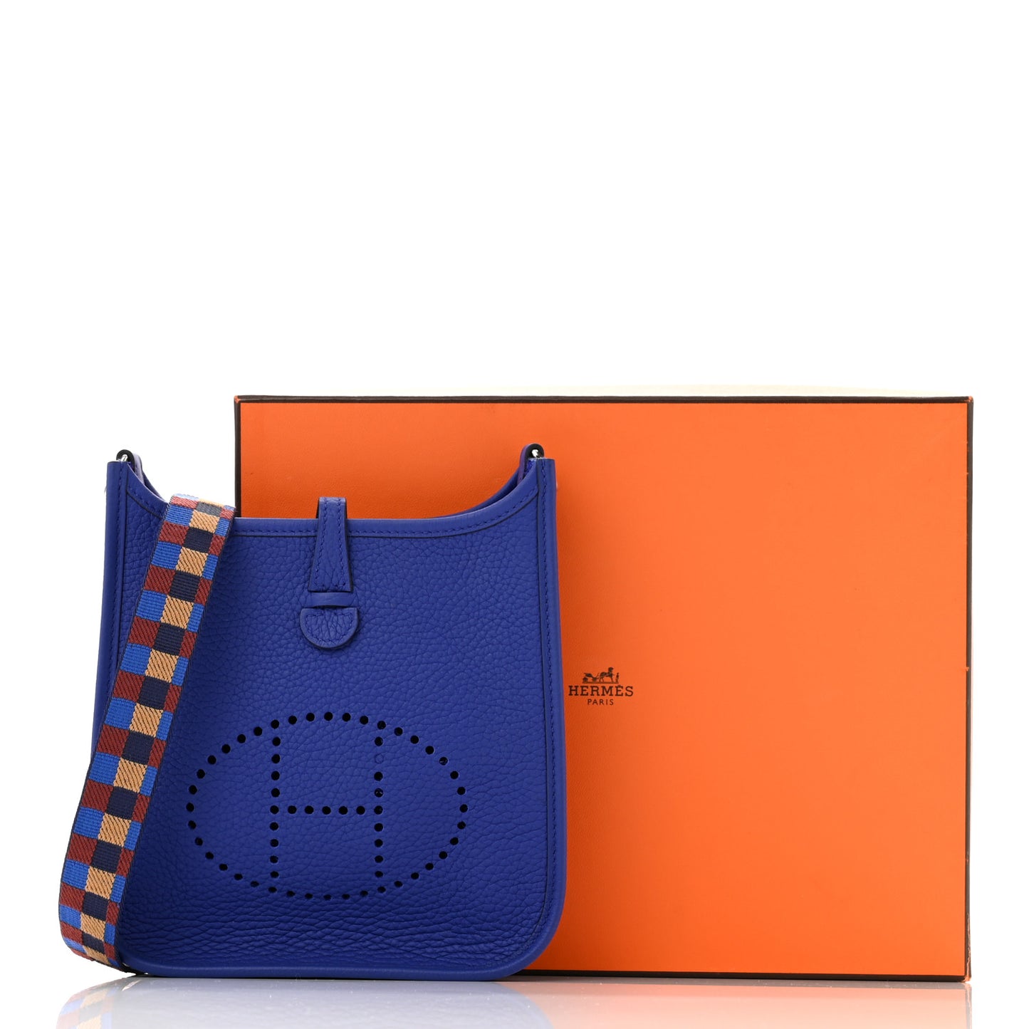 Taurillon Clemence Maxi Quadrille Evelyne TPM Royal Bleu Bleu Bill Biscuit Rouge H
