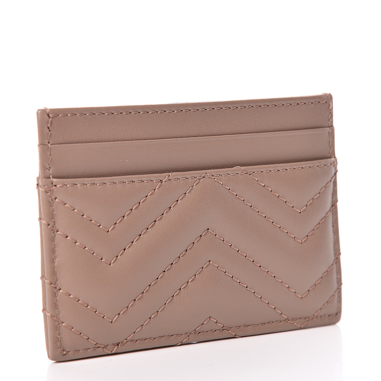 Calfskin Matelasse GG Marmont Card Holder Porcelain Rose