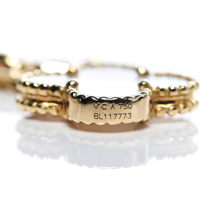 Van Cleef & Arpels 18K Yellow Gold Mother of Pearl 5 Motifs Magic Alhambra Bracelet 8 of 12