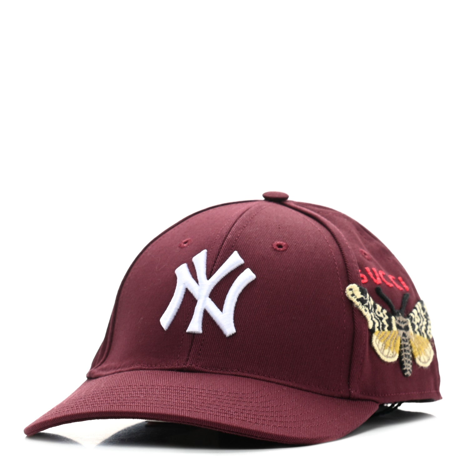 Gucci X MLB Cotton NY Yankees Baseball Hat 57-61 Lacquer 1 of 9