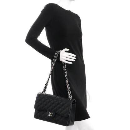 Chanel Caviar Quilted Jumbo Double Flap Black 3 of 9
