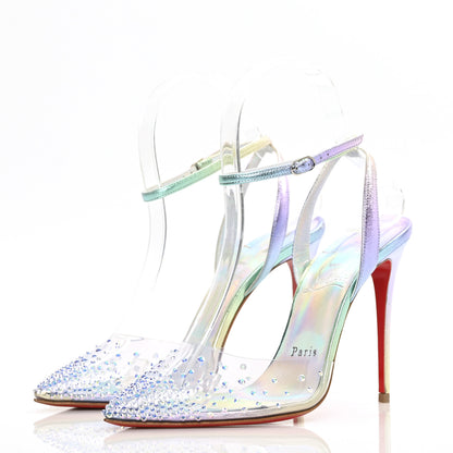 Christian Louboutin PVC Calf Alicoco Spikaqueen 100 Pumps 36 Version White 3 of 7