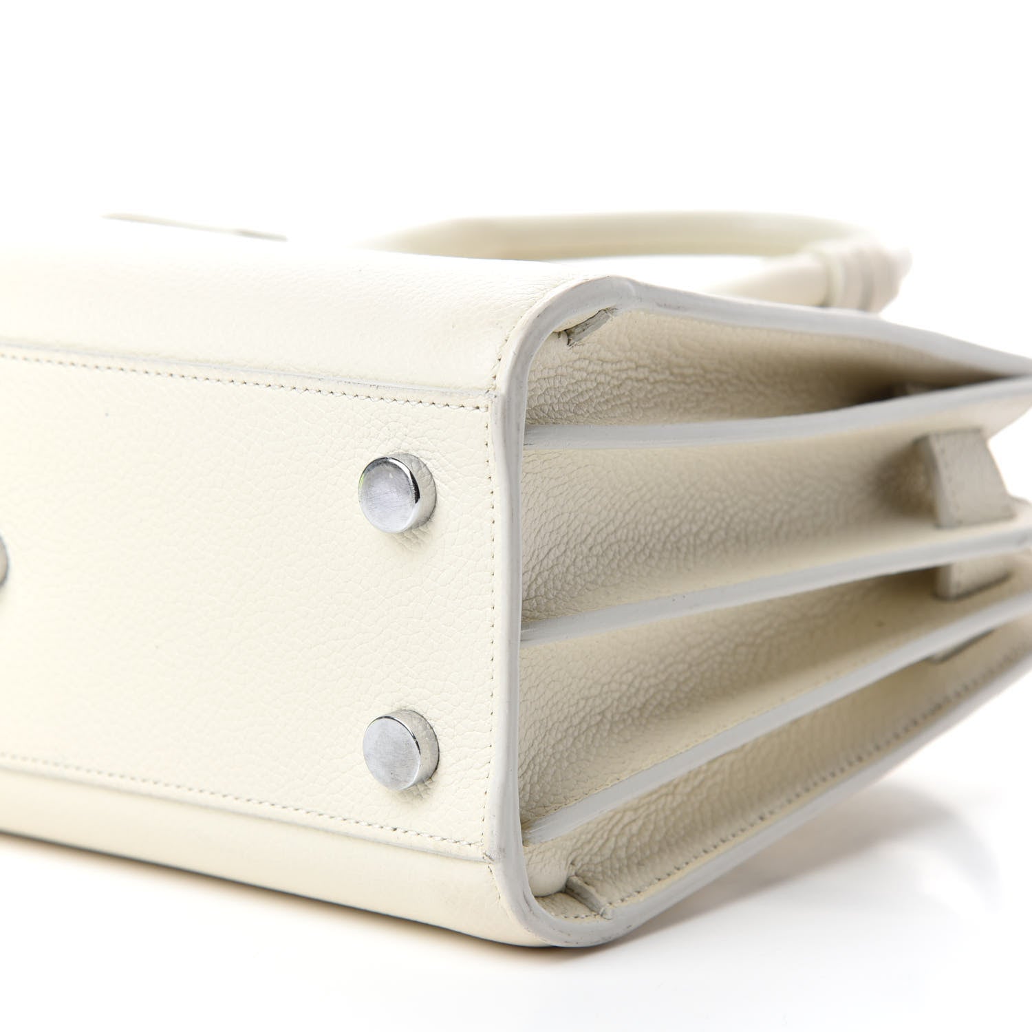 Saint Laurent Grained Calfskin Nano Sac de Jour Dove White 7 of 9