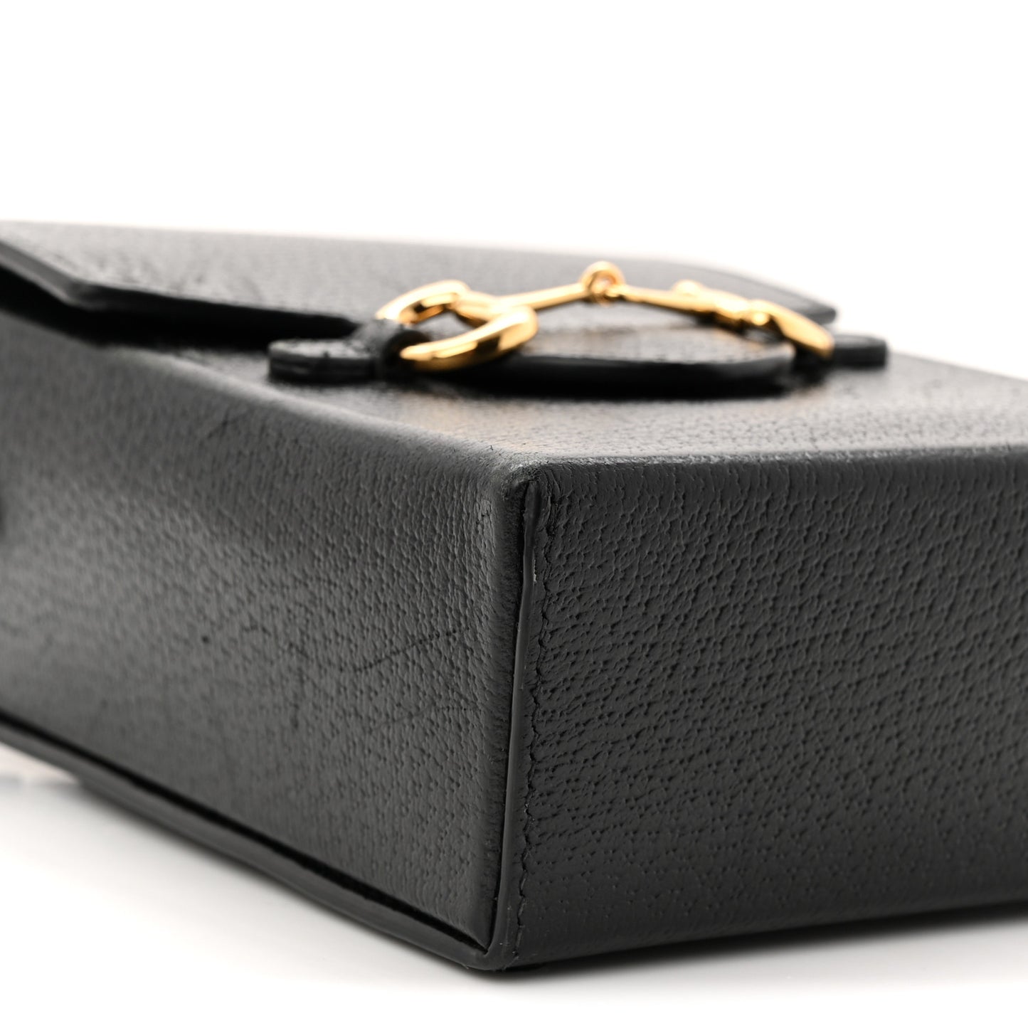 Dollar Calfskin Vertical Horsebit 1955 Crossbody Bag Black