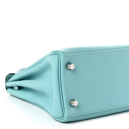 Hermes Swift Kelly Retourne 25 Bleu Atoll 9 of 10