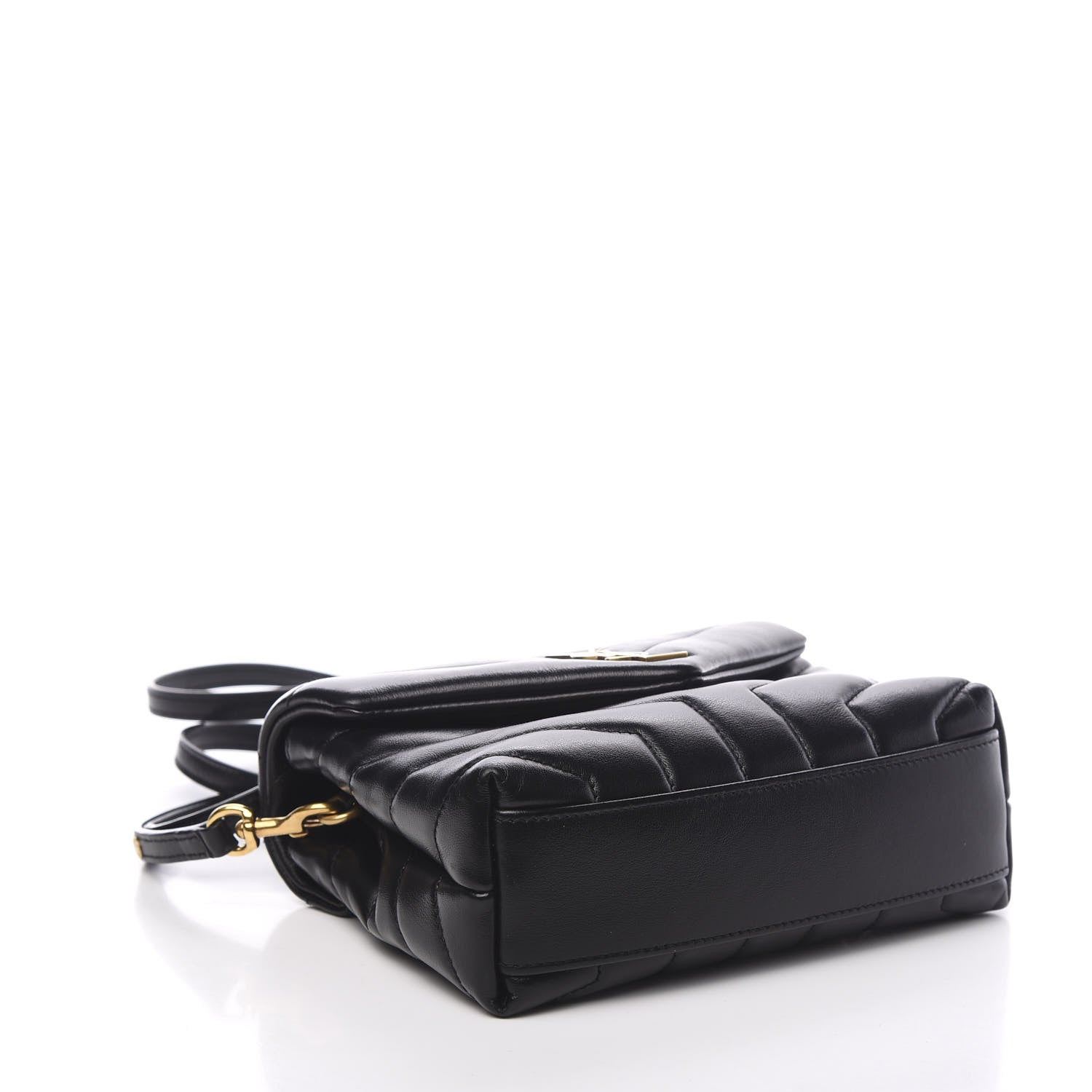 Saint Laurent Calfskin Y Quilted Monogram Toy Loulou Crossbody Bag Black 3 of 10