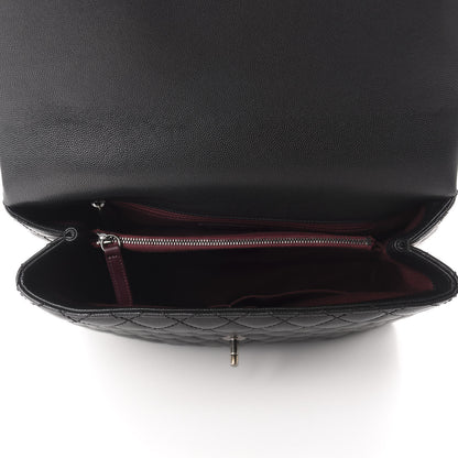 Chanel Caviar Quilted Large Coco Handle Flap Black 5 of 11