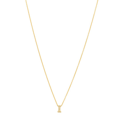 Roberto Coin 18K Yellow Gold Diamond Love Letter I Pendant Necklace 1 of 4