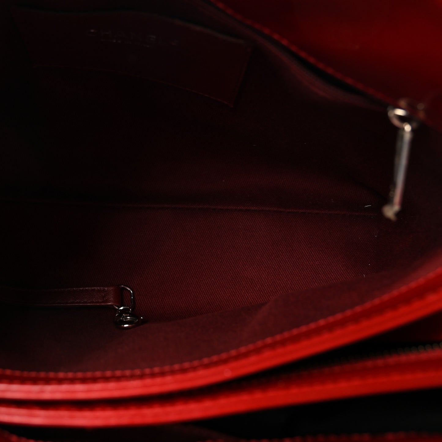 Patent Quilted Large Just Mademoiselle Bowling Bag Red