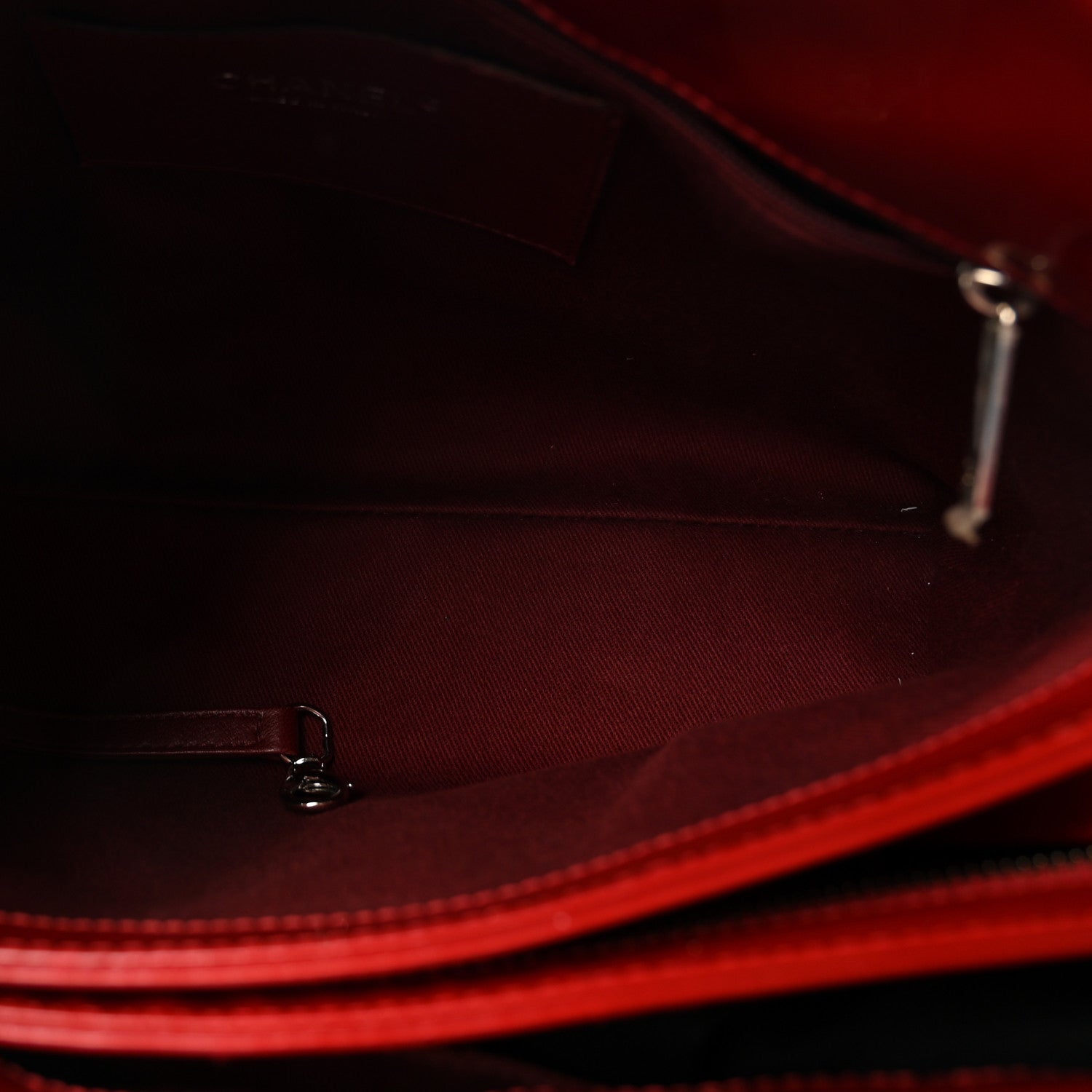 Chanel Patent Quilted Large Just Mademoiselle Bowling Bag Red 5 of 10