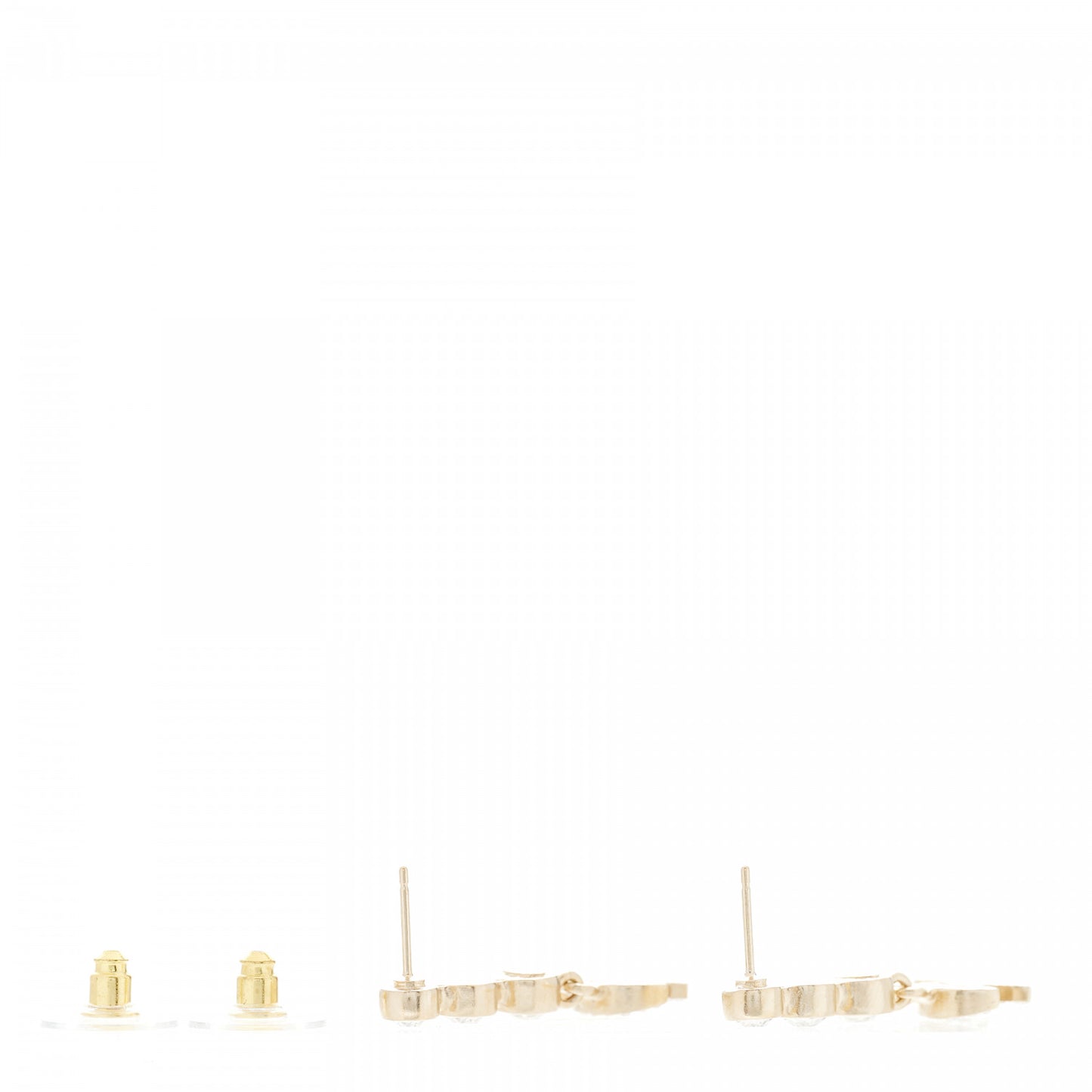 CC Crystal Drop Earrings Gold