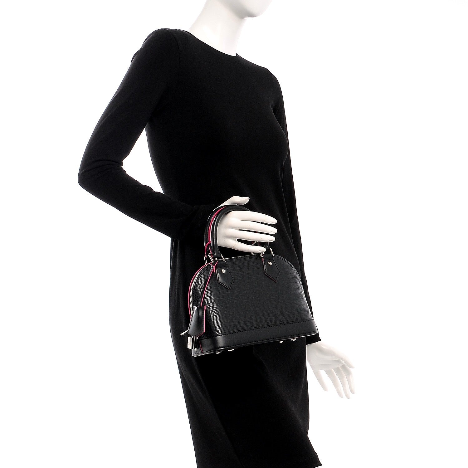 Louis Vuitton Epi Alma BB Black Hot Pink 2 of 6