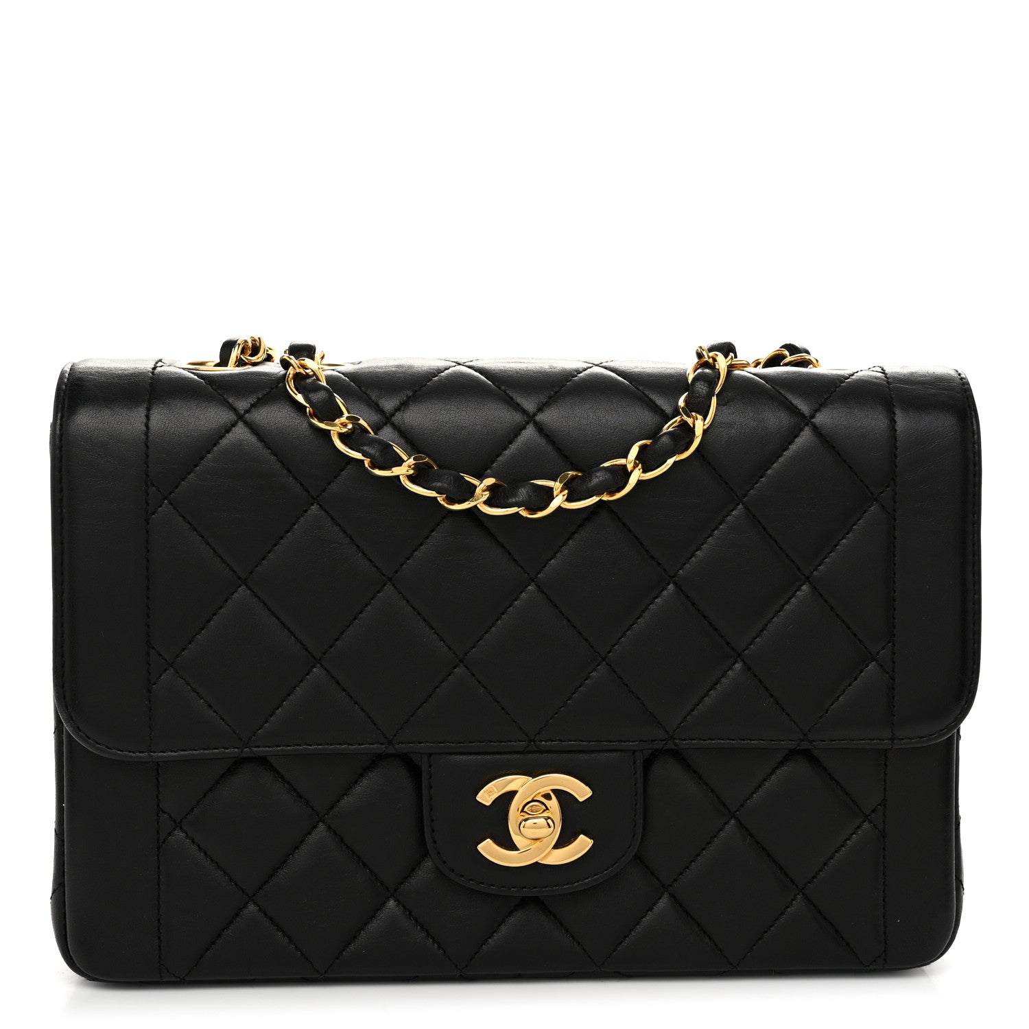 Chanel Lambskin Quilted Small Single Flap Black 1 of 11