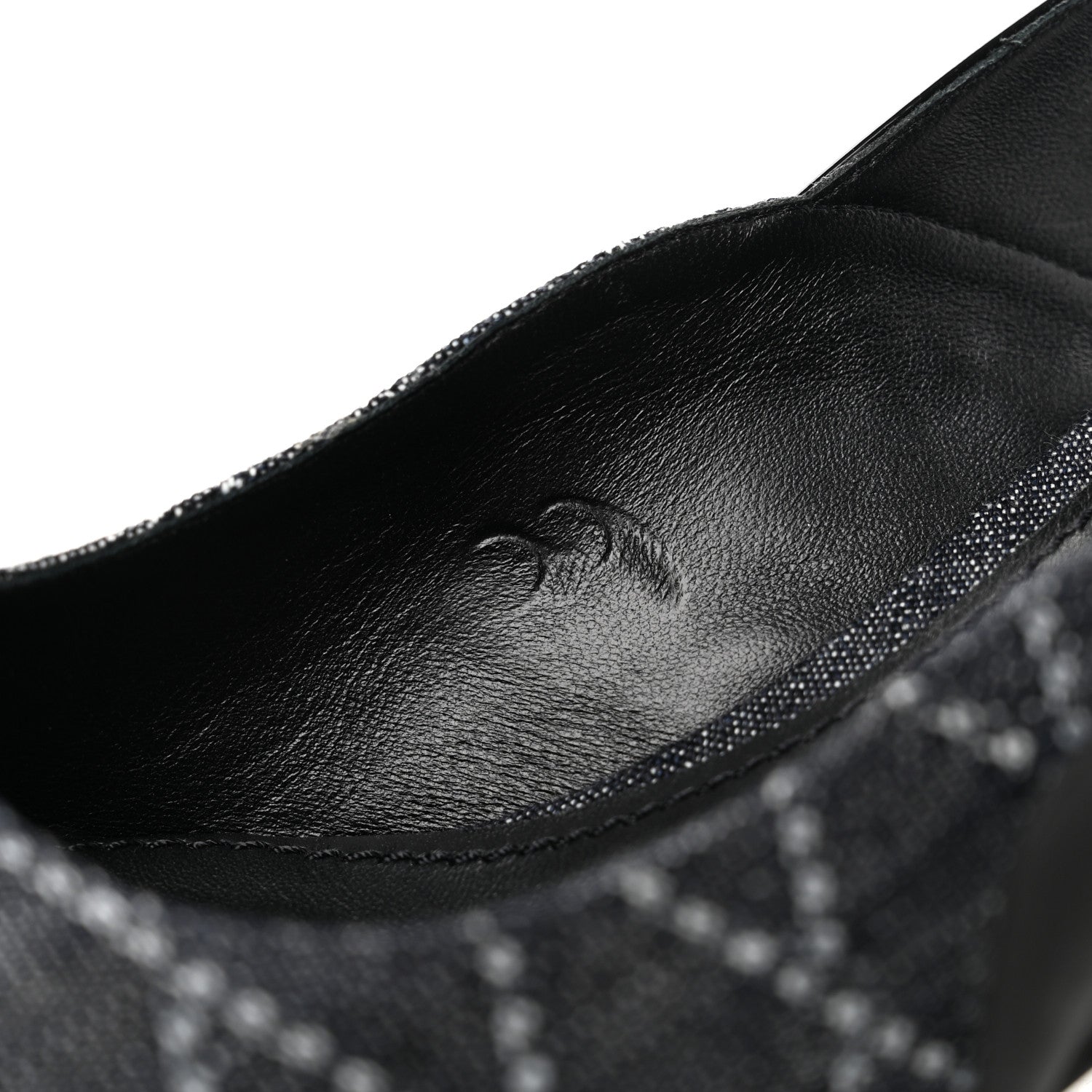 Louis Vuitton Denim Patent Archlight Low Heel Slingback Pumps 39 Black 10 of 10