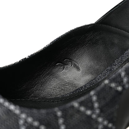 Louis Vuitton Denim Patent Archlight Low Heel Slingback Pumps 39 Black 10 of 10