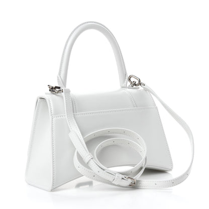 Balenciaga Shiny Box Calfskin Tonal B Small Hourglass Top Handle Bag White 3 of 11
