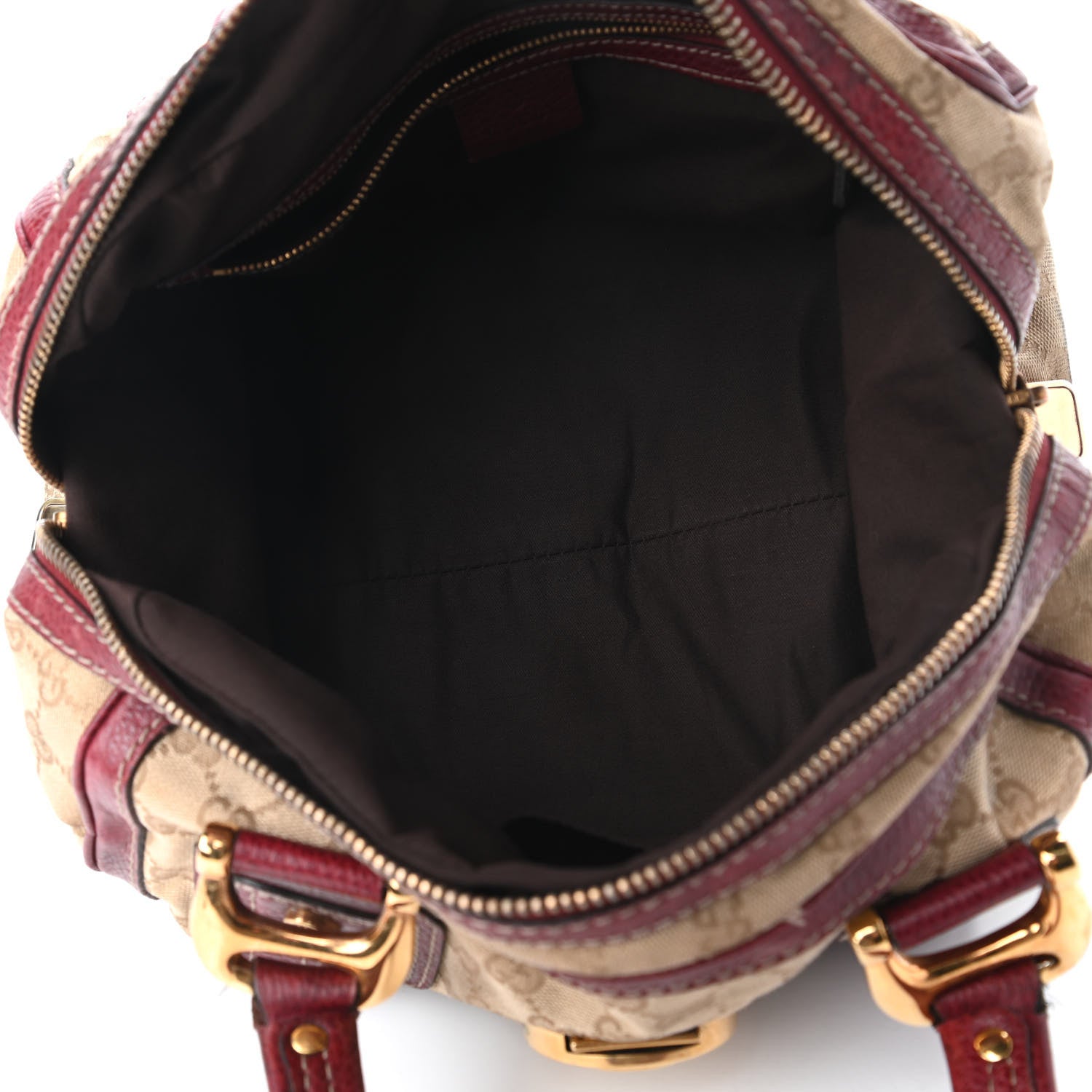 Gucci Monogram Medium Aviatrix Boston Ebony Bordeaux 5 of 10