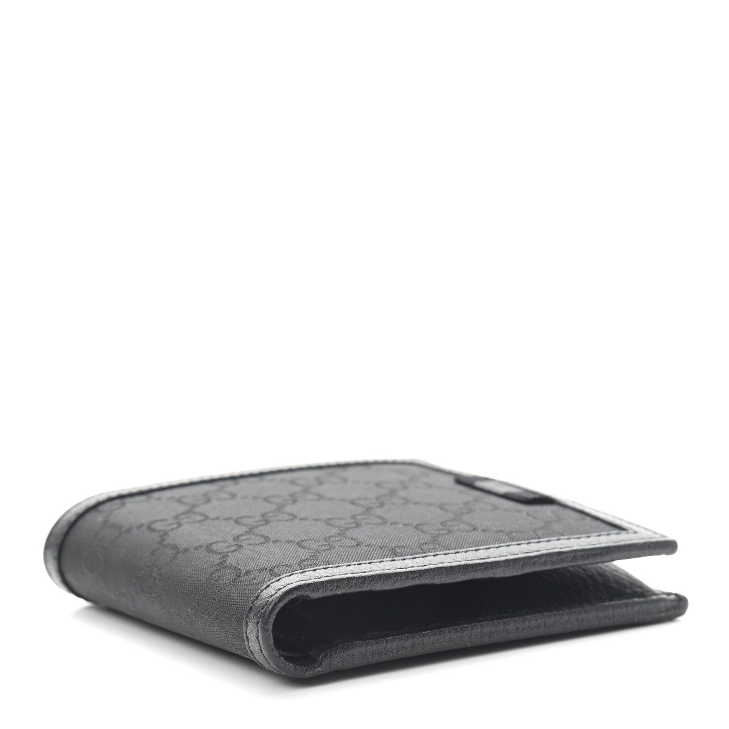 Gucci Nylon Monogram Bi-Fold Wallet Black 4 of 6