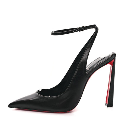 Christian Louboutin Calfskin Condora Sling 100 Pumps 37 Black 1 of 8
