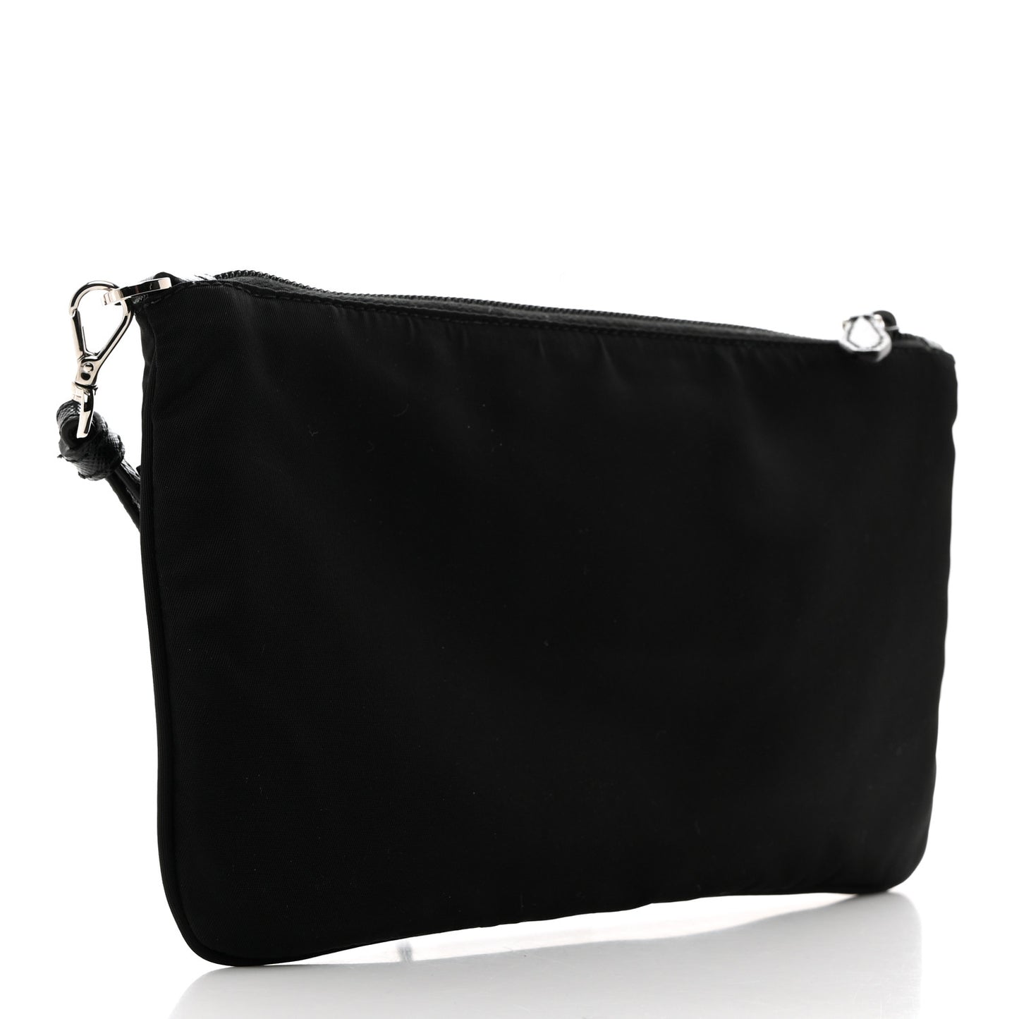 Tessuto Nylon Saffiano Wristlet Black